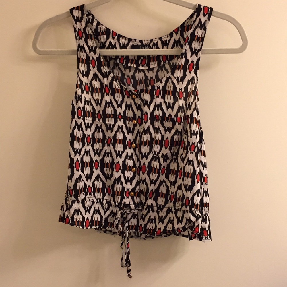 Cute print Cropped tank!